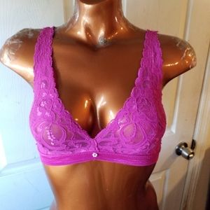 Christian Dior vtg Magenta Pink lace Bralette size M